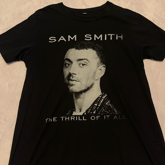 Tops - Sam Smith The Thrill Of It All black t-shirt. #samsmith #thethrillofitall